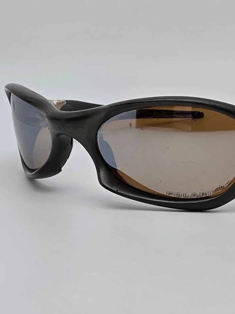 Oakley 03-878 Valve 1.0 Bronze Frame Titanium Iridium Polarized Lens Sunglasses